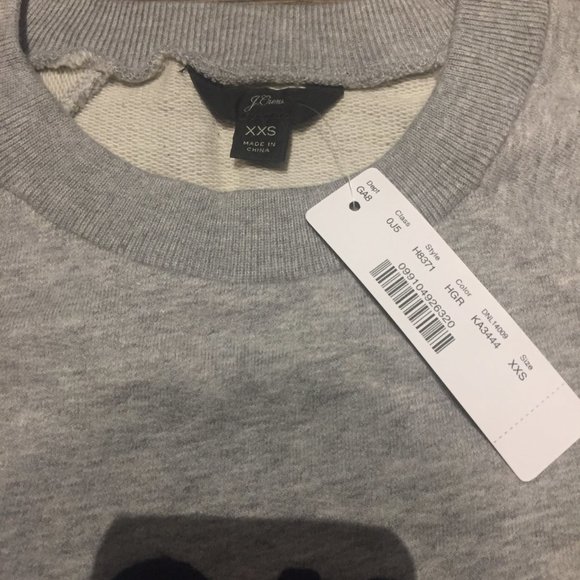 J.CREW Embroidered BROOKLYN sweatshirt - NWT - Picture 4 of 4